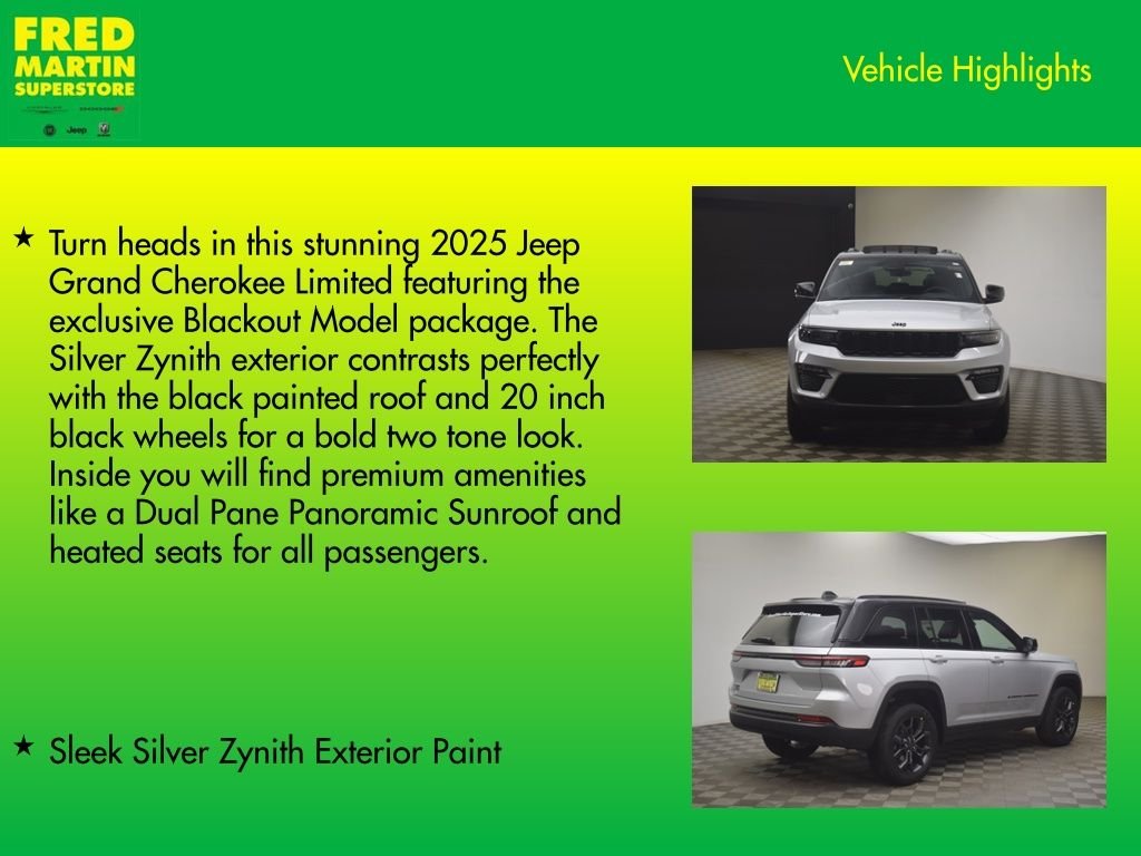 New 2025 Silver Zynith Exterior Paint Jeep Limited image 8