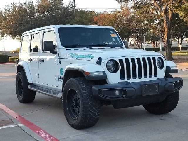 Used 2020 White Jeep Unlimited Sahara Altitude image 1