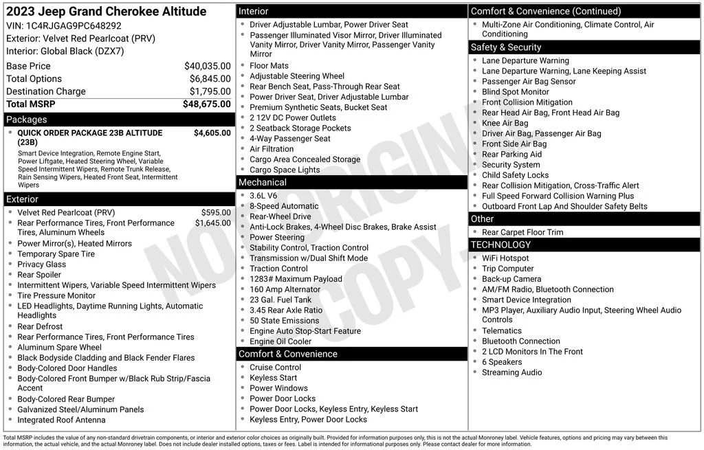 Used 2023 Velvet Red Pearlcoat Jeep Altitude image 43
