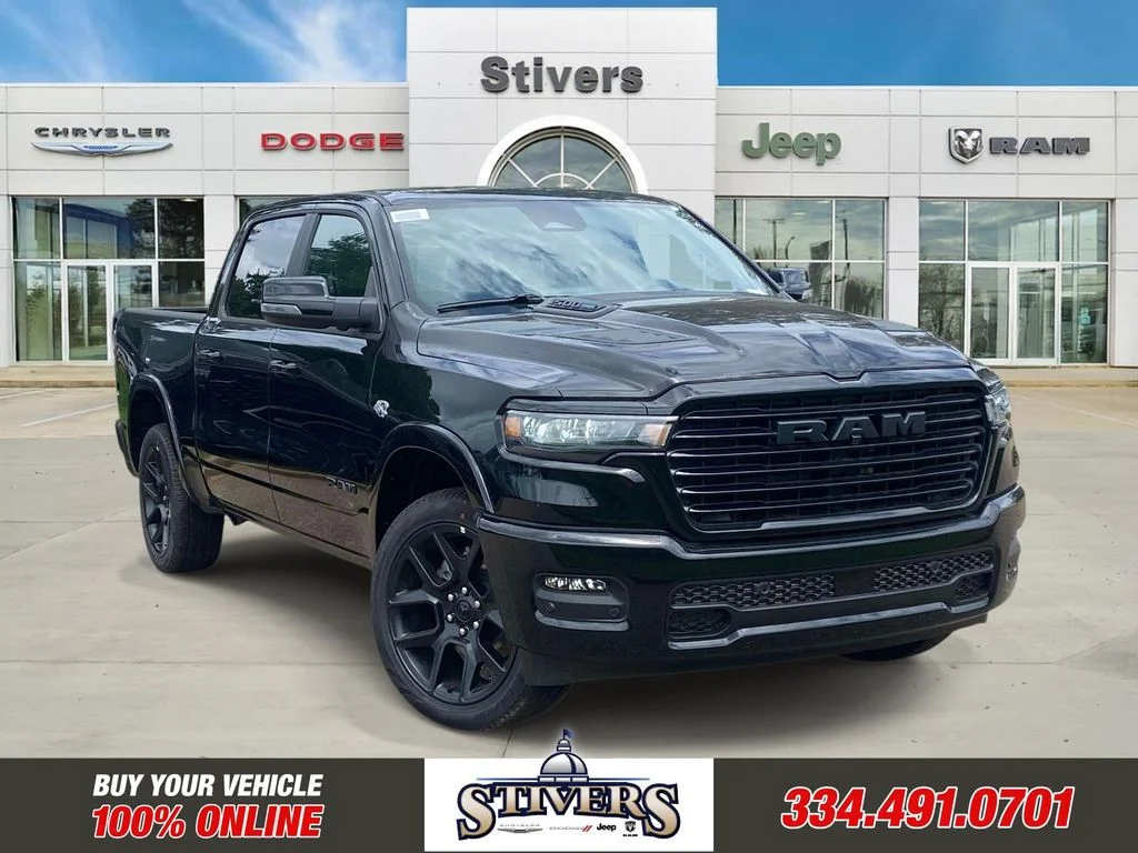 New 2026 Diamond Black Crystal Pearl-Coat Exterior Paint RAM Laramie image 1