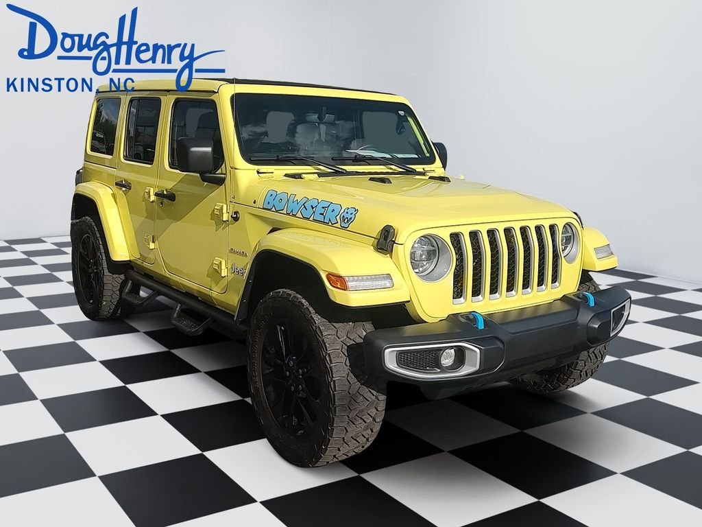 Used 2022 Yellow Jeep Unlimited Sahara 4xe image 7