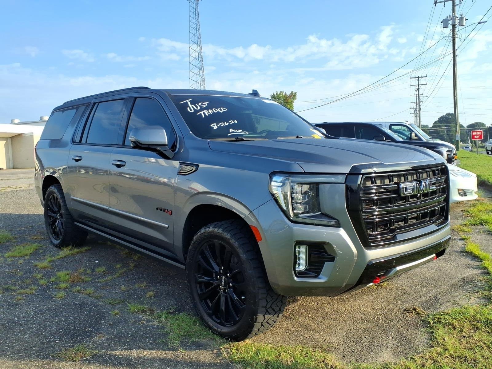 Used 2022 Satin Steel Metallic GMC AT4 image 3