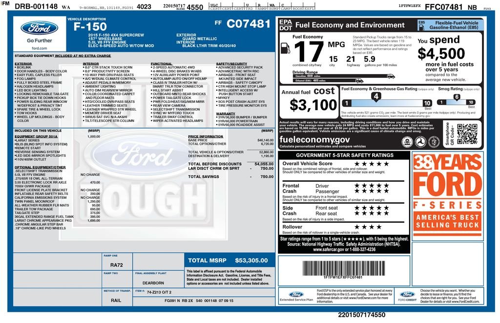 Used 2015 Gray Ford Lariat image 2