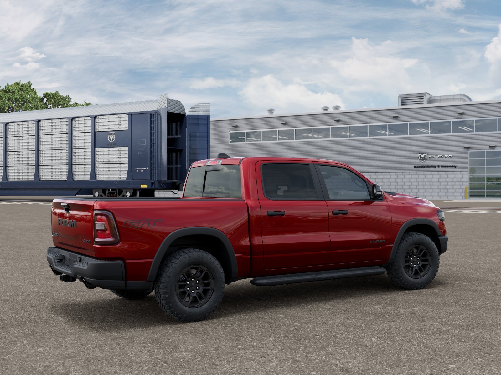 New 2027 Molten Red Pearl-Coat Exterior Paint RAM 4WD CREW 5
