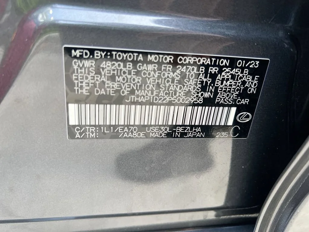 Certified Used 2023 CLOUDBURST GRAY Lexus 500 F SPORT Performance Premium image 23