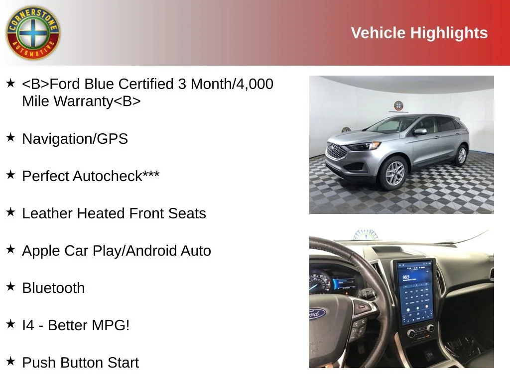 Used 2024 Ford Edge SEL with VIN 2FMPK4J97RBA53332 for sale in Elk River, Minnesota