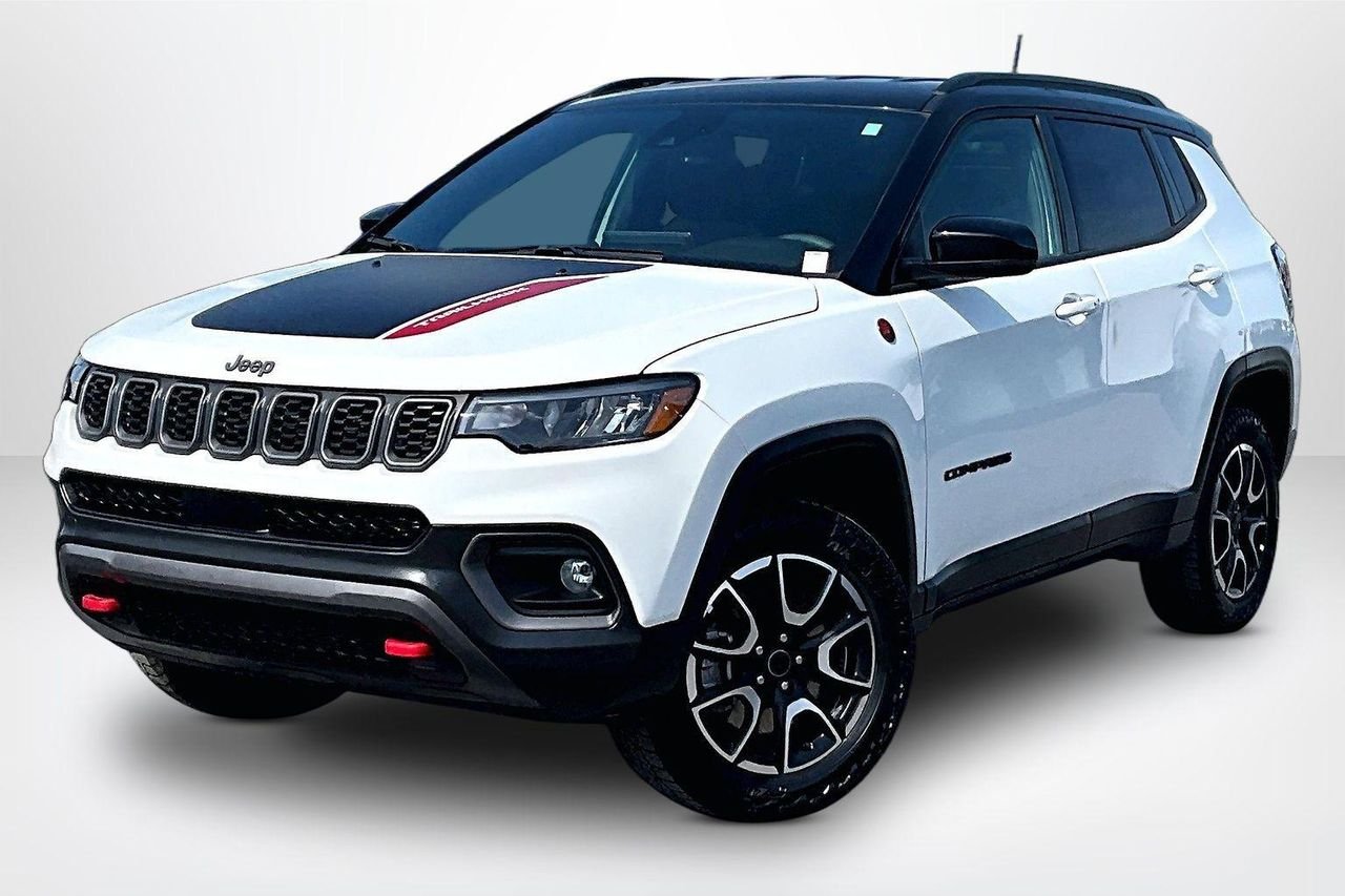 Used 2025 Bright White Clearcoat Jeep Trailhawk 4x4 image 3