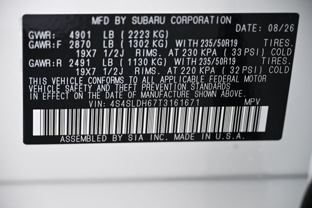 New 2026 White Subaru Sport Onyx Edition image 21