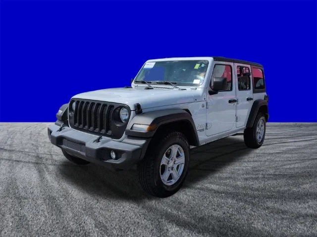 Certified Used 2021 Bright White Clearcoat Jeep Unlimited Sport S image 8