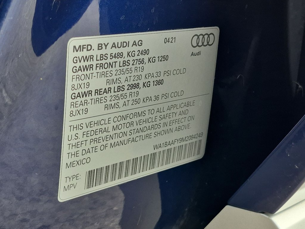 Used 2021 Blue Audi 45 Premium Plus image 32