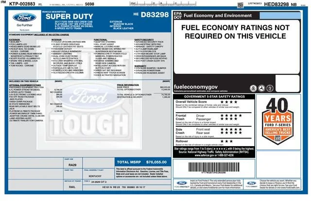 2017 Ford F-250 Platinum 4x4 Crew Cab 8' Box's photo