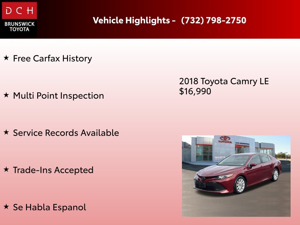 Used 2018 Red Toyota LE image 4