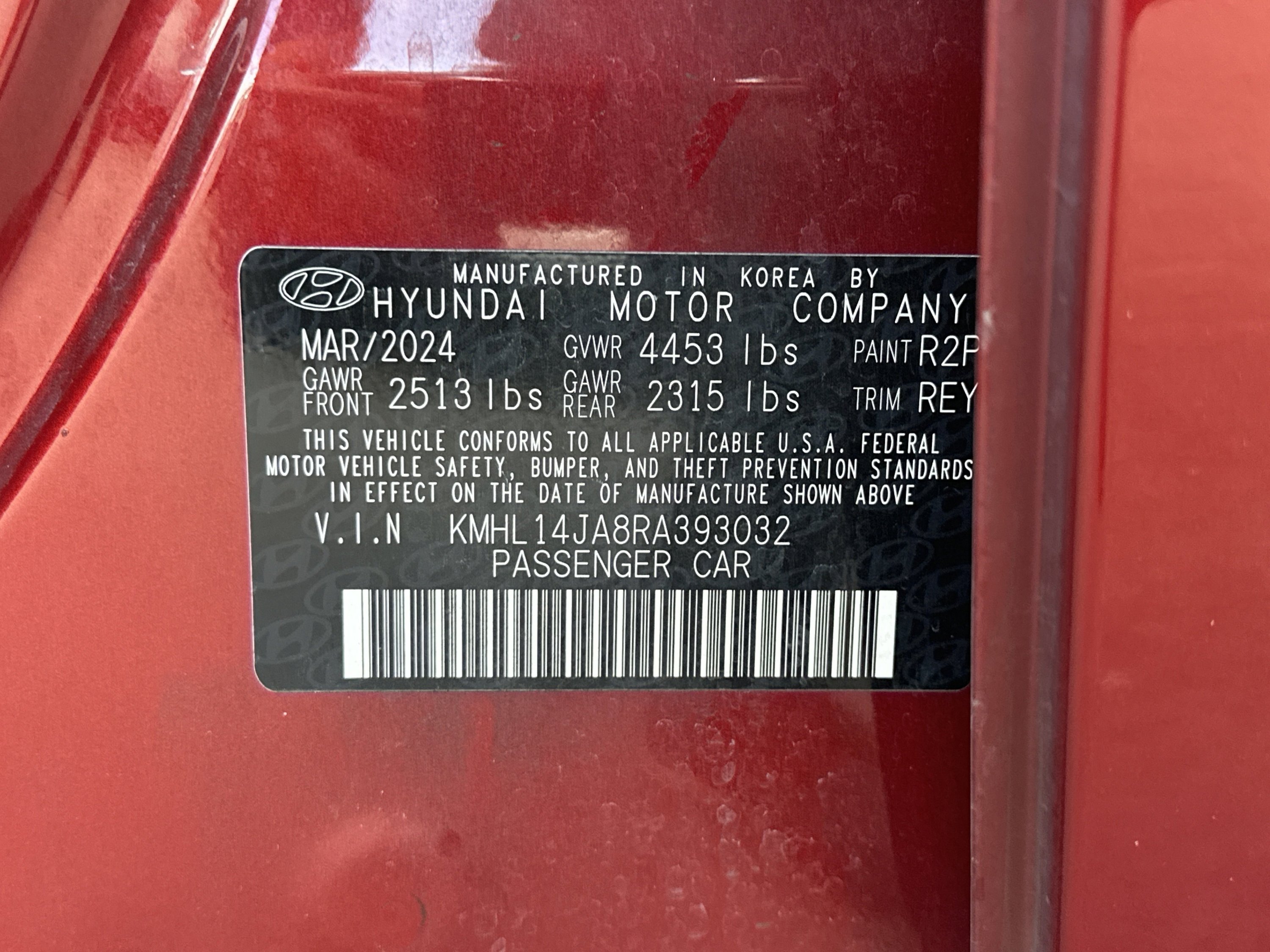 Used 2024 Ultimate red Hyundai SEL image 25