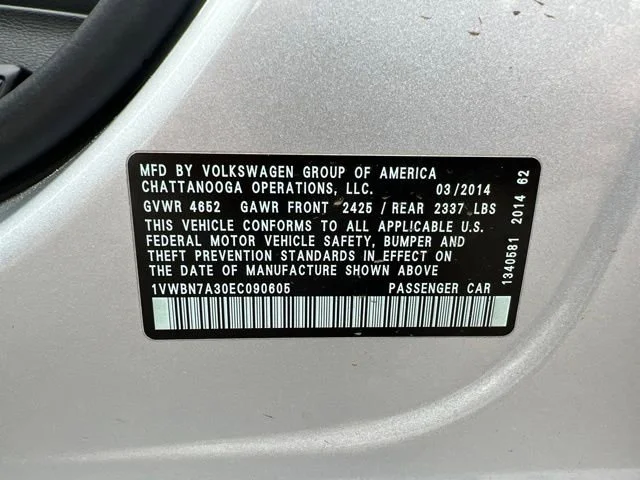 Used 2014 Reflex Silver Metallic Volkswagen TDI SE w/Sunroof image 11