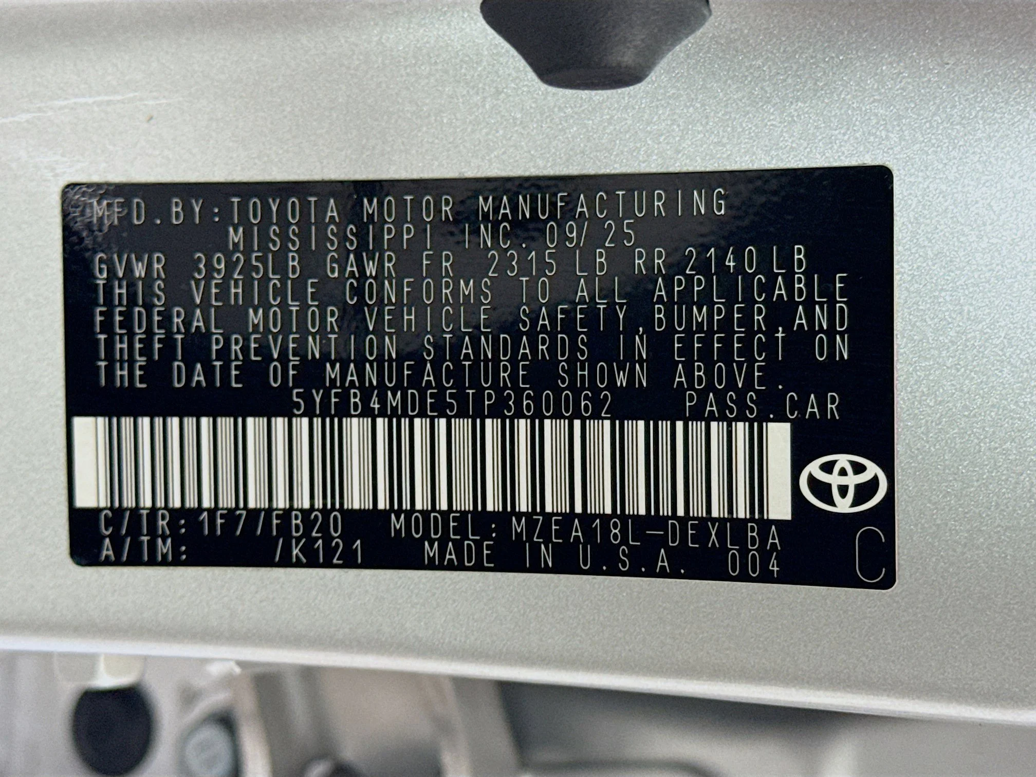 Used 2026 Classic Silver Metallic Toyota LE image 35