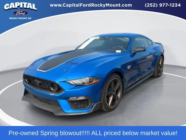 Used 2021 Blue Ford Mach 1 image 1