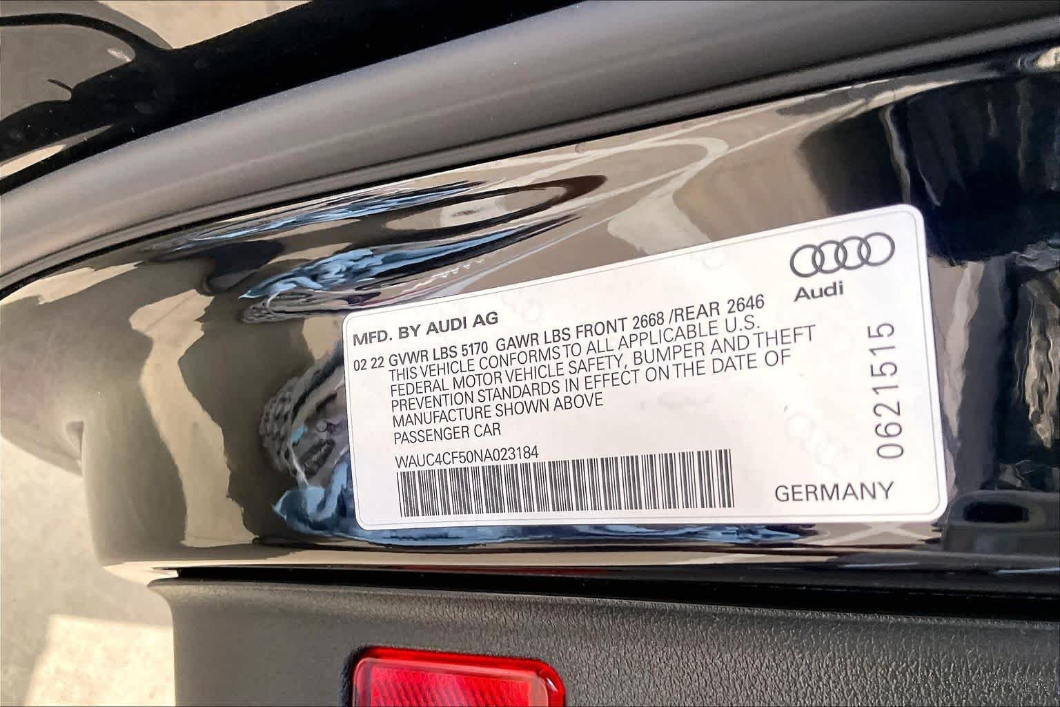 Used 2022 Mythos Black Metallic Audi Premium Plus image 34