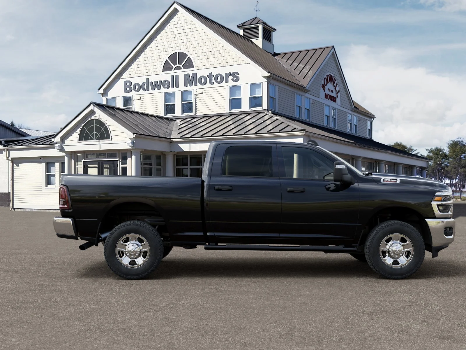 New 2026 Diamond Black Crystal Pearl-Coat Exterior Paint RAM Tradesman Crew Cab 4x4 6