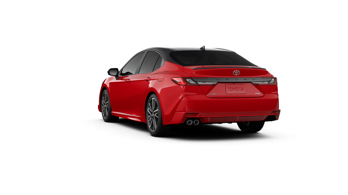New 2026 Supersonic Red with Midnight Black Metallic roof Toyota XSE image 24