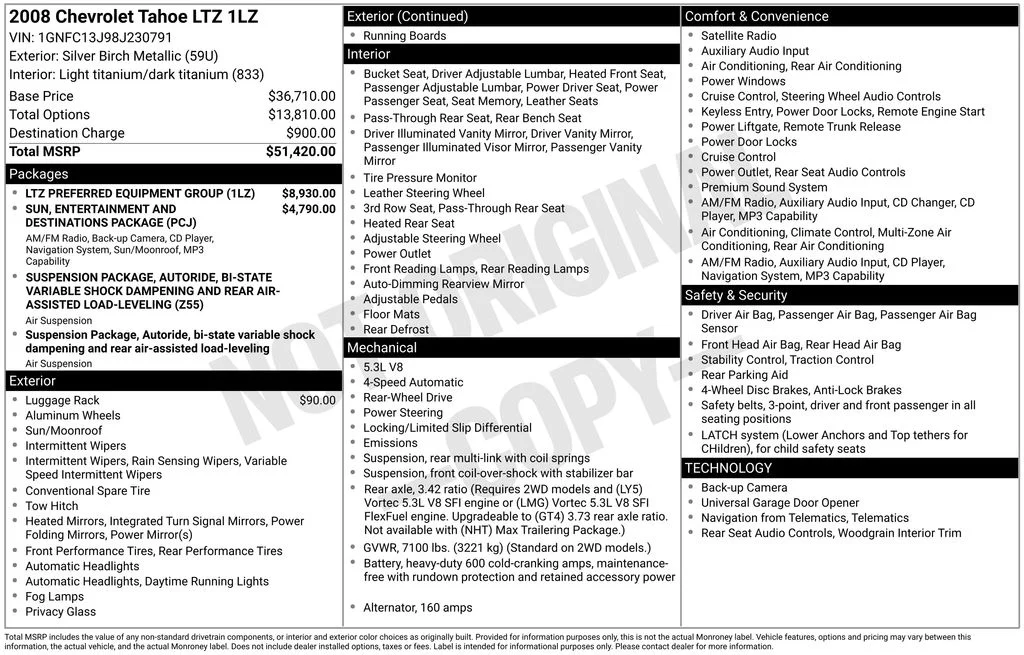 Used 2008 Silver Chevrolet LTZ image 2