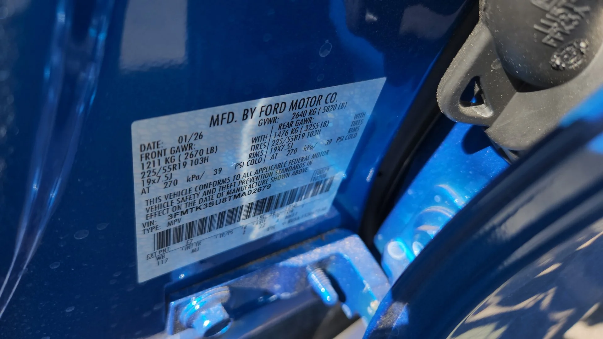 New 2026 Velocity Blue Metallic Ford Premium image 22
