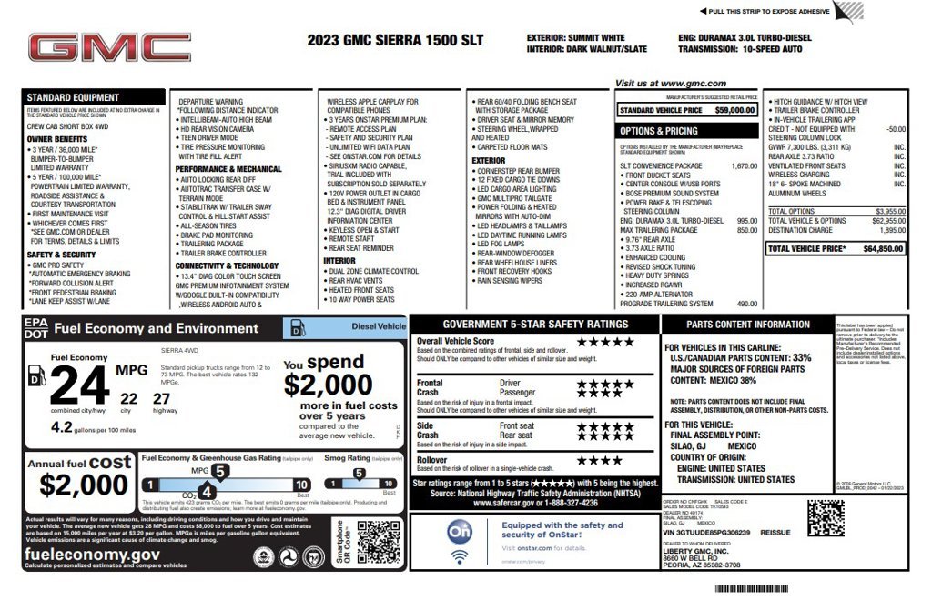Certified Used 2023 White GMC SLT image 3