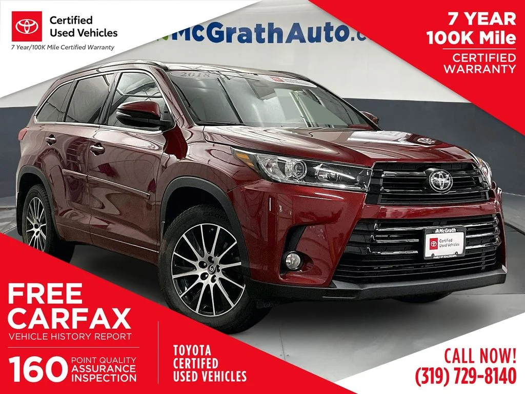 Certified Used 2018 Red Toyota SE image 1