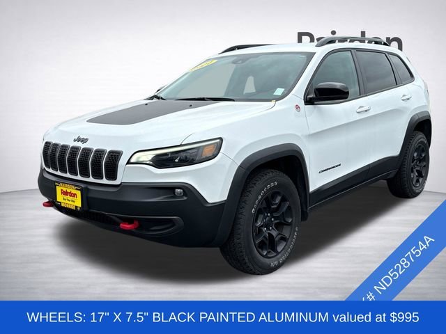 Used 2022 Bright White Clearcoat Jeep Trailhawk image 3