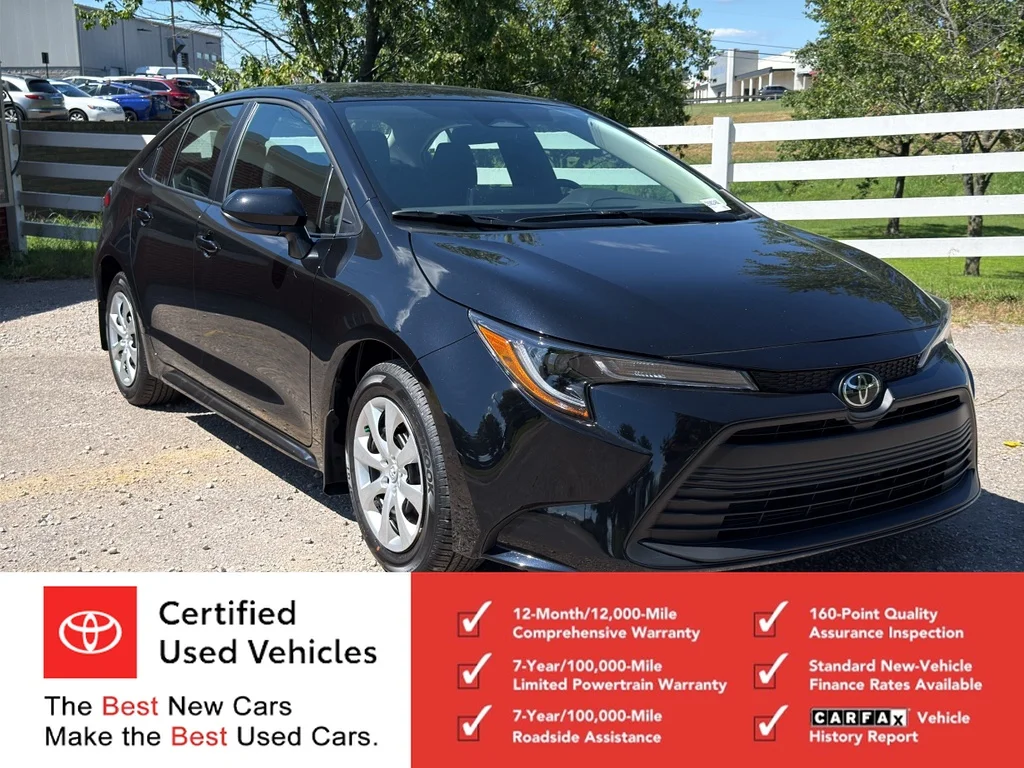 Certified Used 2026 Midnight Black Metallic Toyota LE image 1