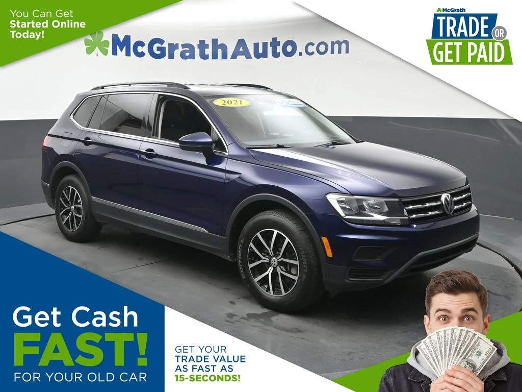 Certified Used 2021 Blue Volkswagen 2.0T SE image 1