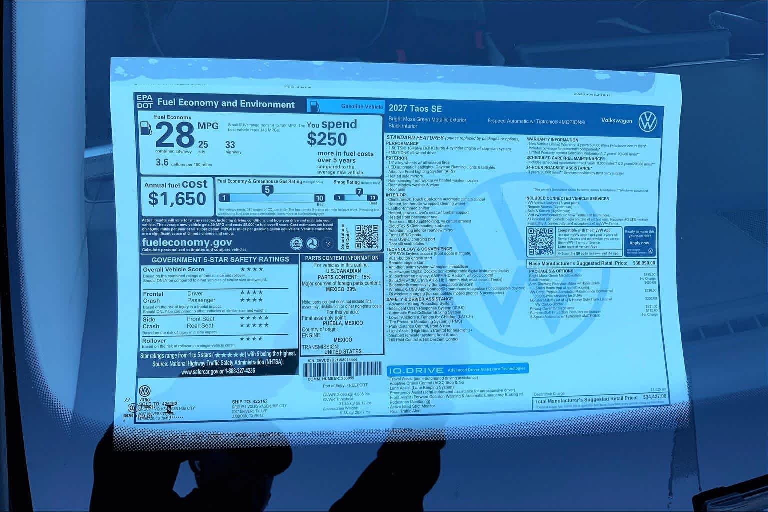 New 2027 Bright Moss Gre Volkswagen SE image 22