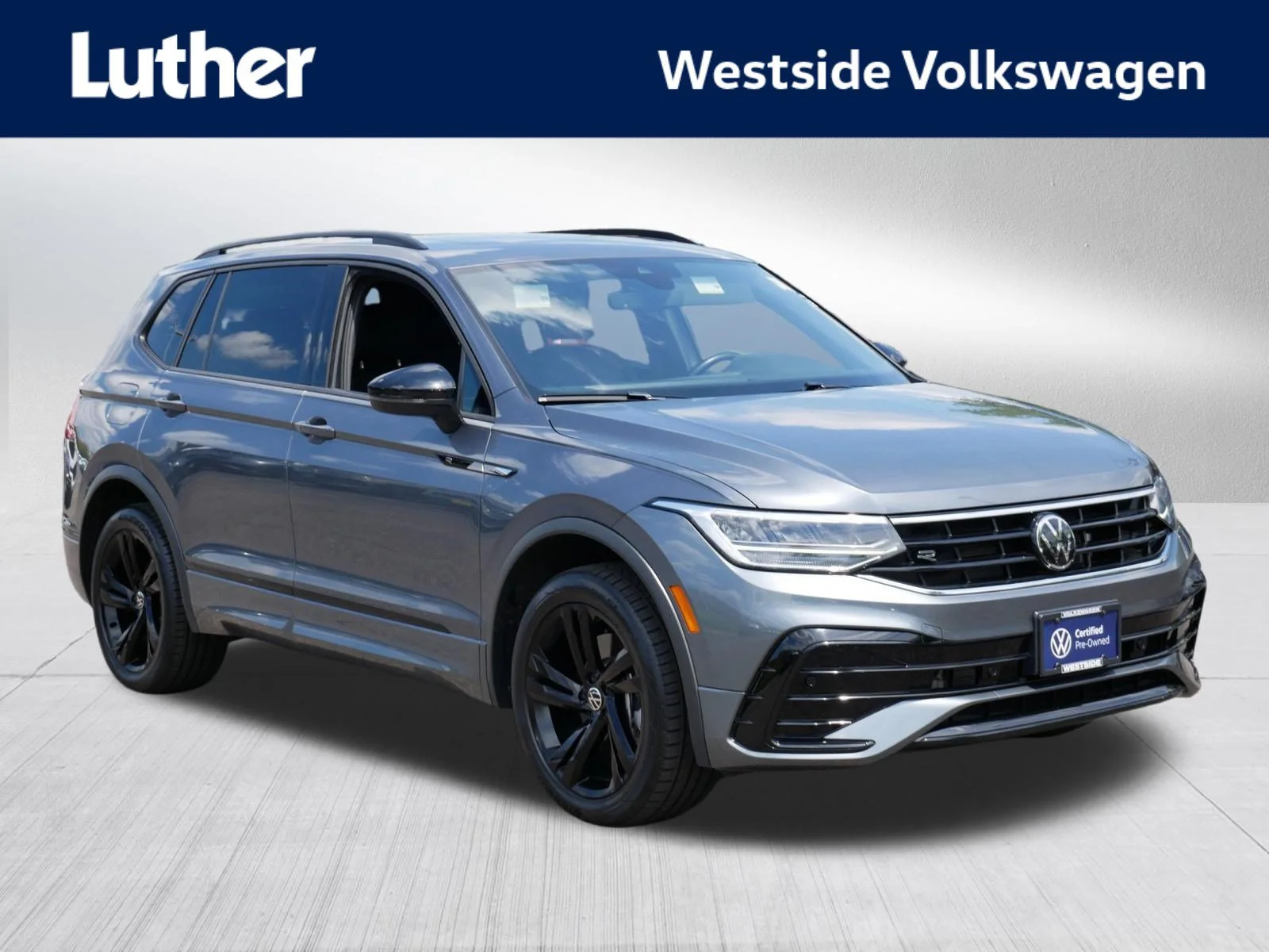 Certified Used 2023 Platinum Gray Metallic Volkswagen SE R-Line Black image 1