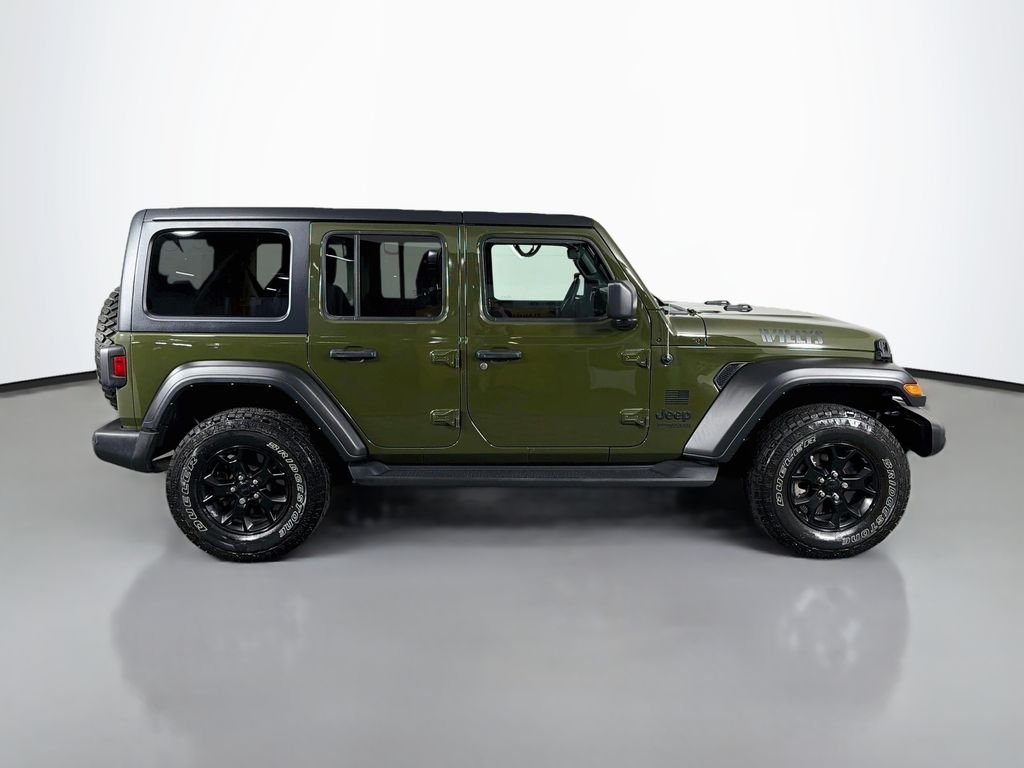 Used 2021 Green Jeep Unlimited Willys image 8