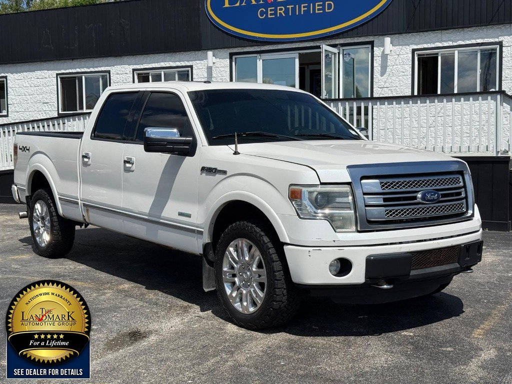 Used 2013 White Platinum Metallic Tri-Coat Ford 4WD SuperCrew 145" Platinum image 3