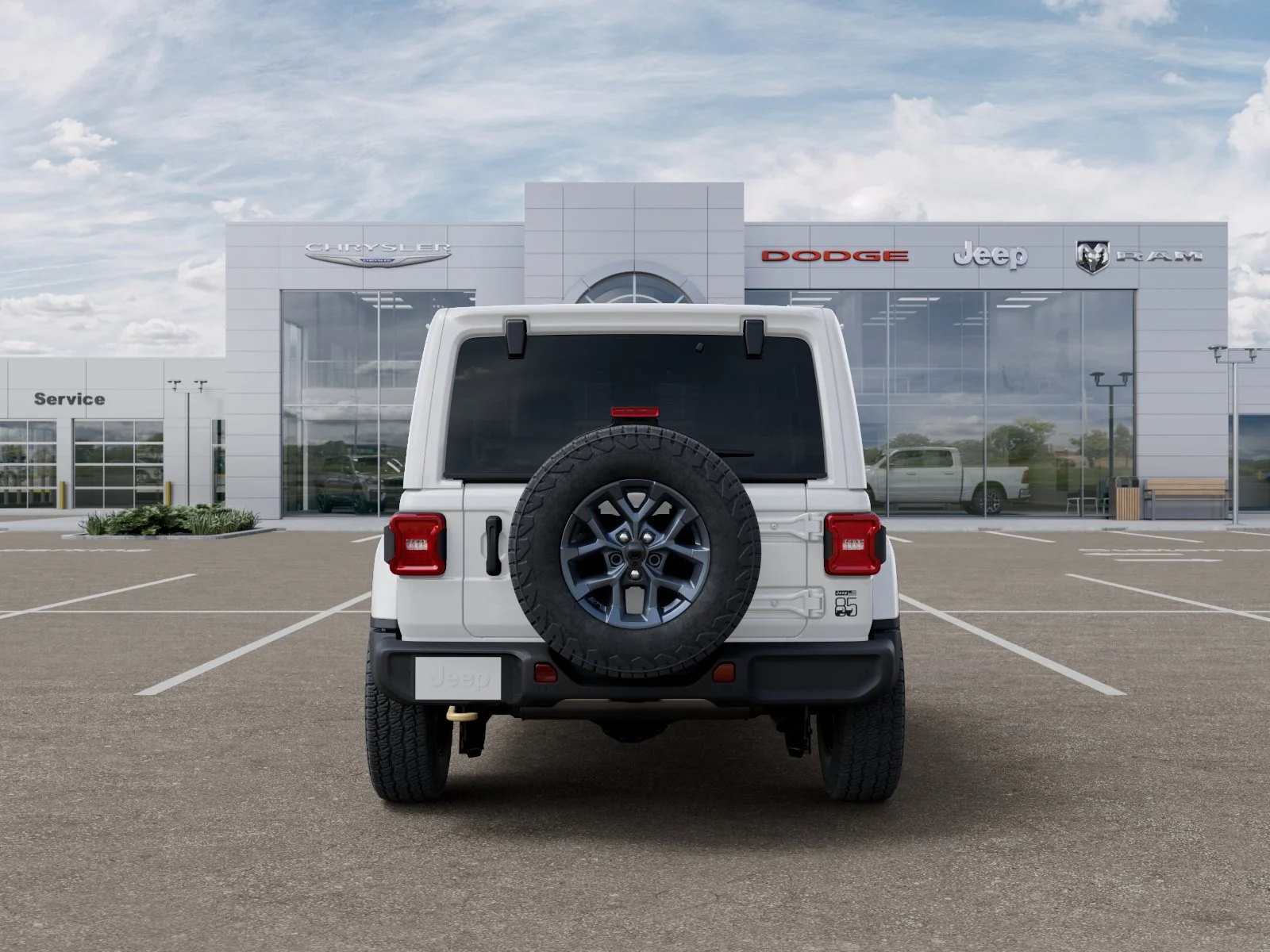 New 2026 Bright White Clear-Coat Exterior Paint Jeep 85th Anniversary Edition image 8
