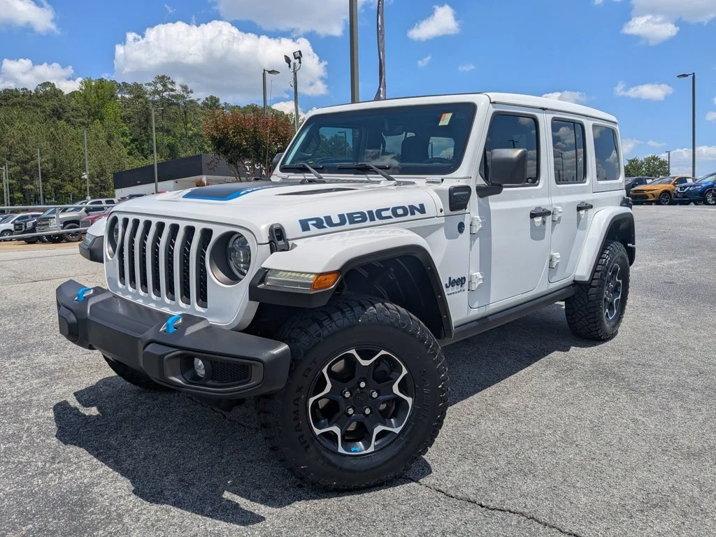 Used 2023 Bright White Clearcoat Jeep Rubicon image 1