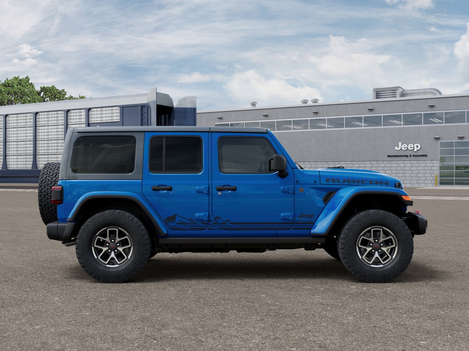 New 2026 Hydro Blue Pearl-Coat Exterior Paint Jeep Rubicon image 12