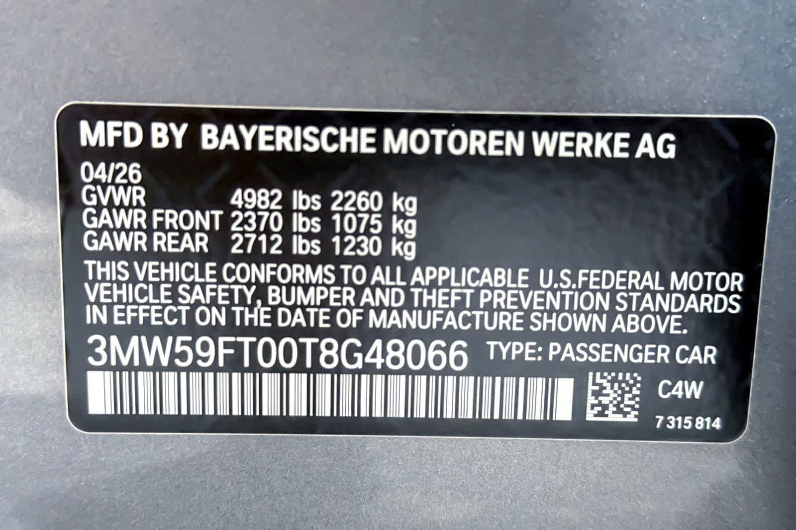 New 2026 Skyscraper Grey Metallic BMW M340i image 26