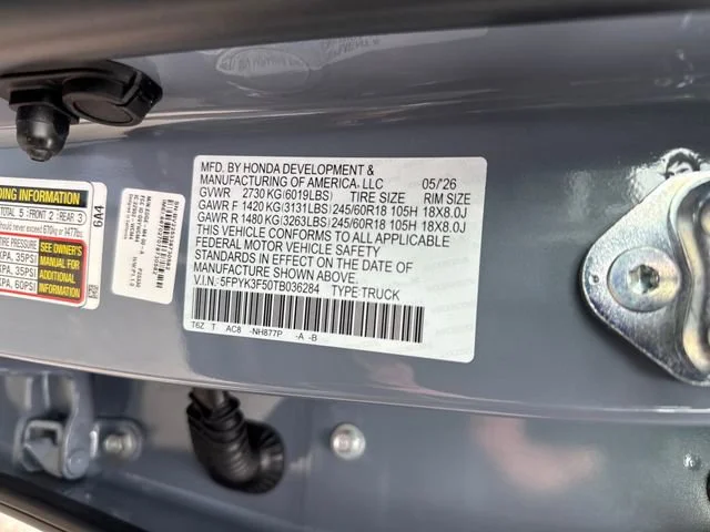 New 2026 Sonic Gray Pearl Honda RTL image 17