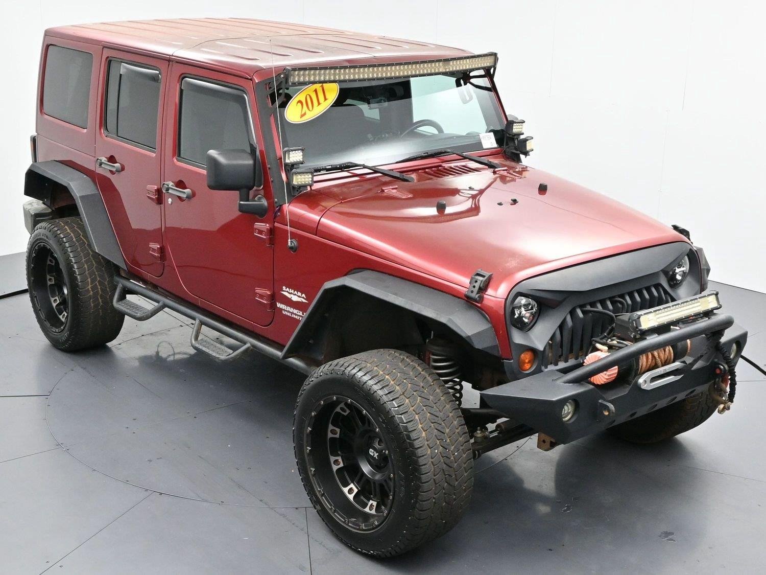 Used 2011 Deep Cherry Red Crystal Pearlcoat Jeep Sahara image 38
