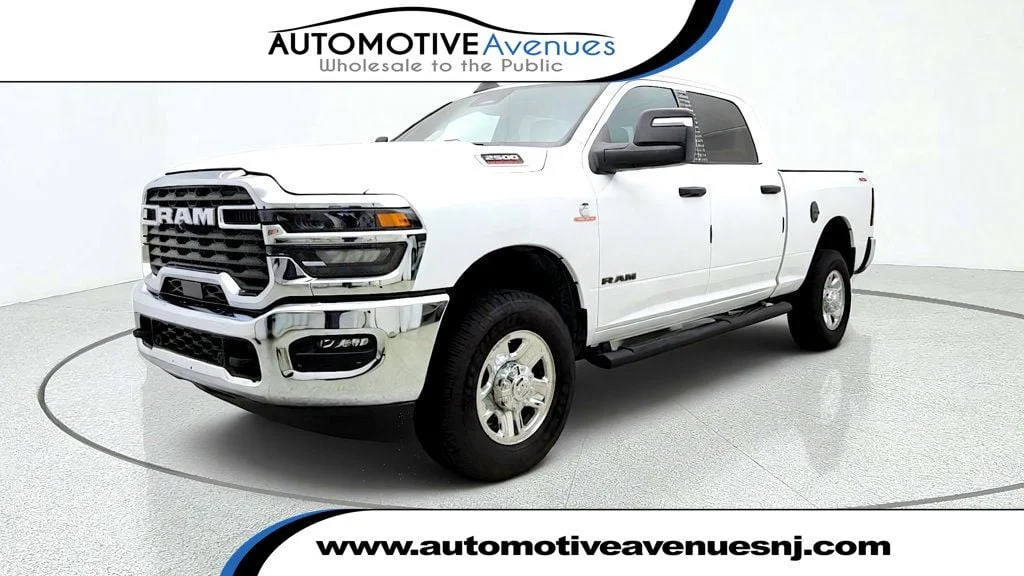 Used 2025 Bright White Clearcoat Ram Tradesman 4x4 Crew Cab 6