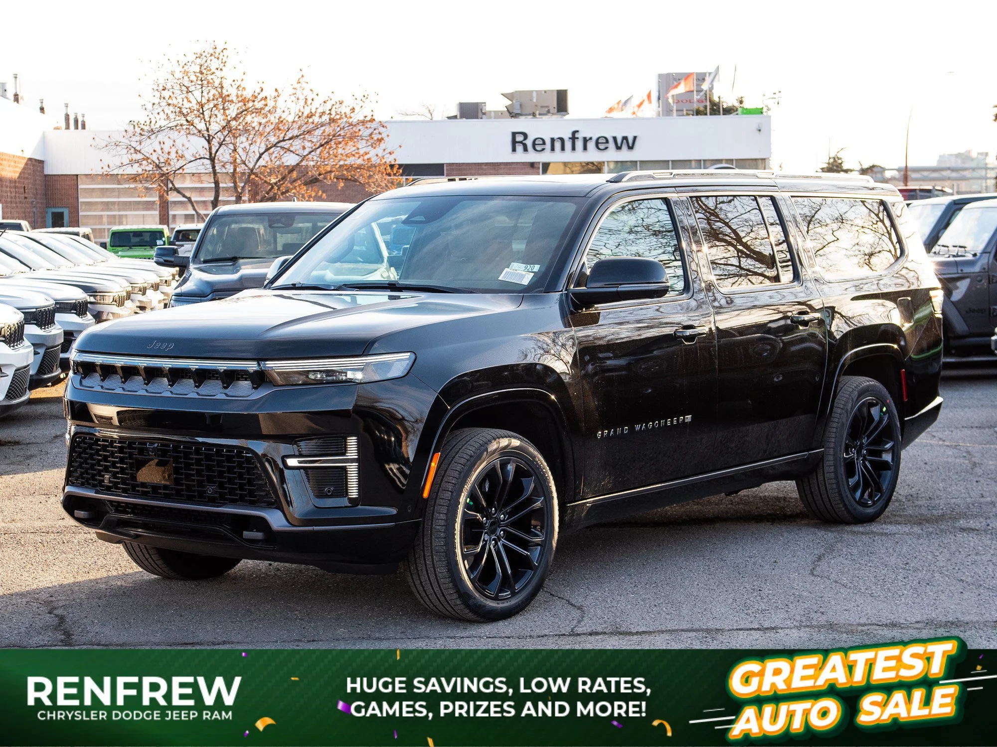 New 2026 Black Jeep Summit Obsidian* 4x4, Rear DVD, Massage Seats, HD Trailer Tow Pkg image 1