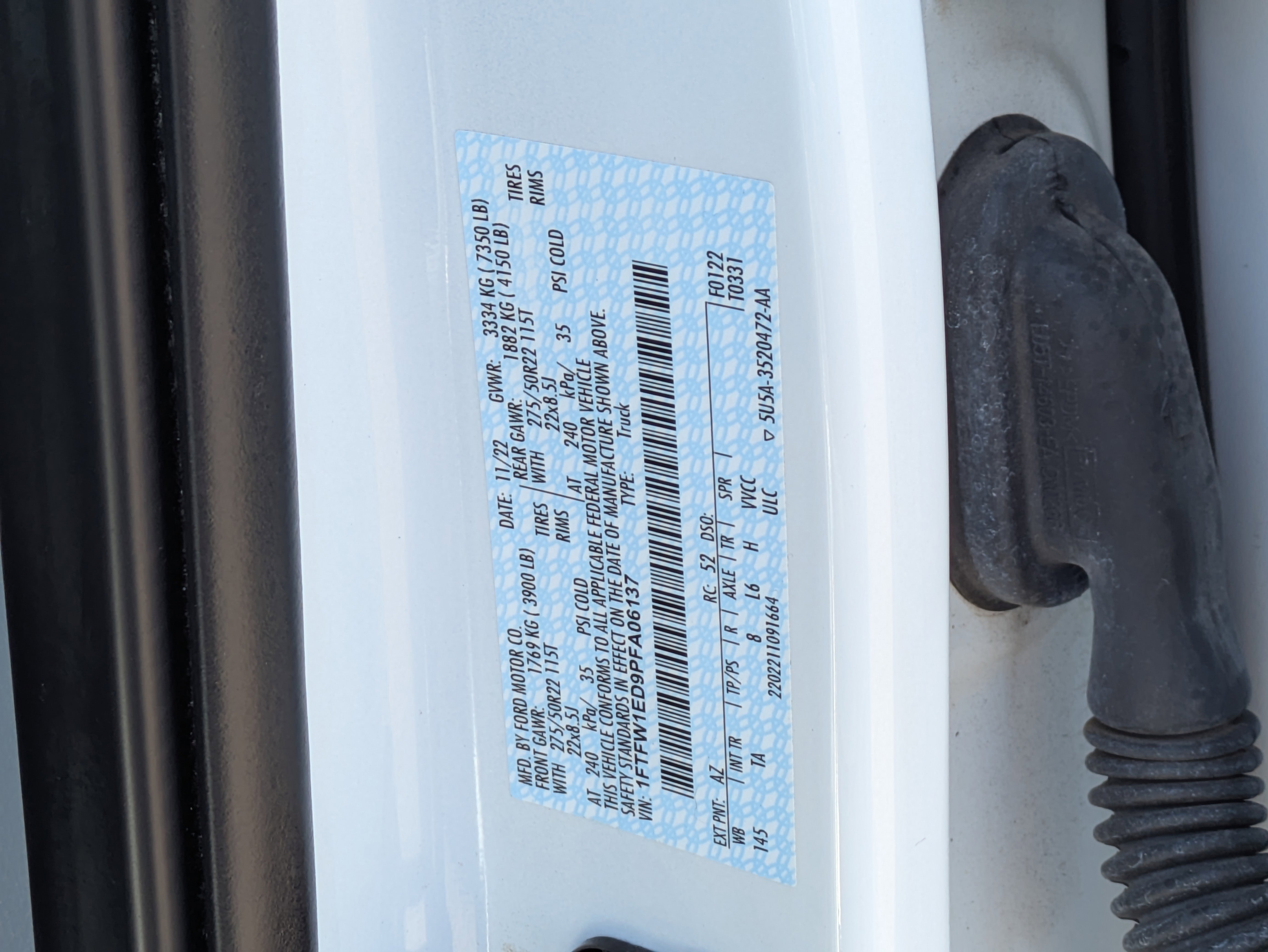 Used 2023 White Metallic Ford Limited image 31