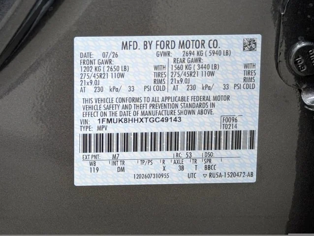 New 2026 Carbonized Gray Metallic Ford Platinum™ image 59