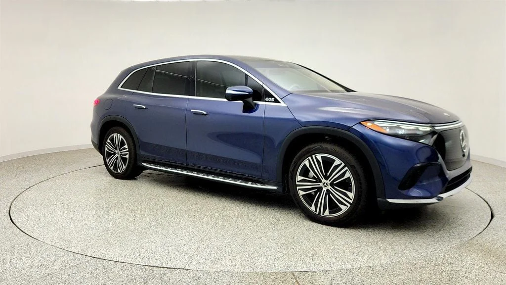 Used 2023 Twilight Blue Metallic Mercedes-Benz EQS 450 4MATIC® SUV w/ 21