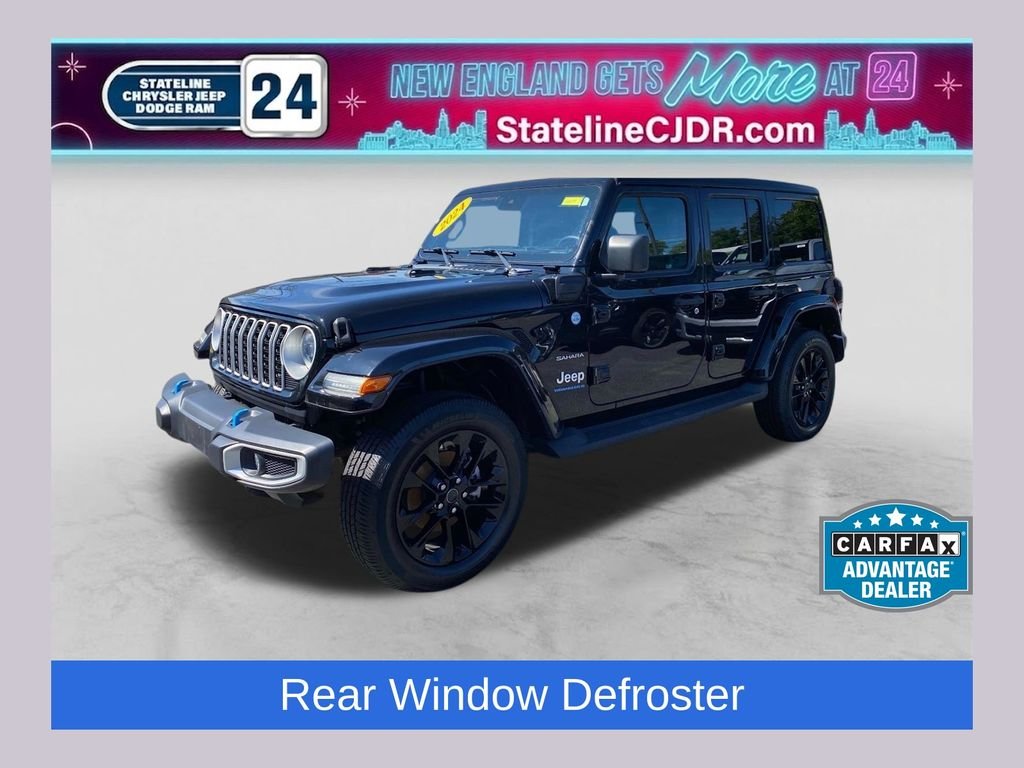 Used 2024 Black Jeep Sahara 4xe image 1