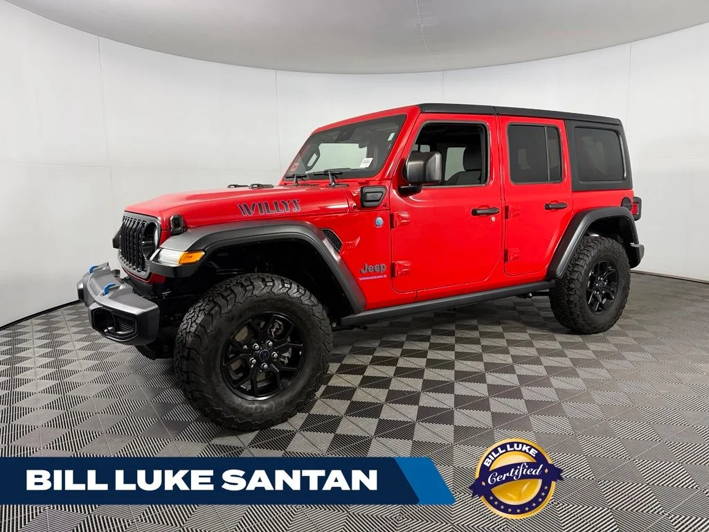 Certified Used 2024 Red Jeep Willys 4xe image 1