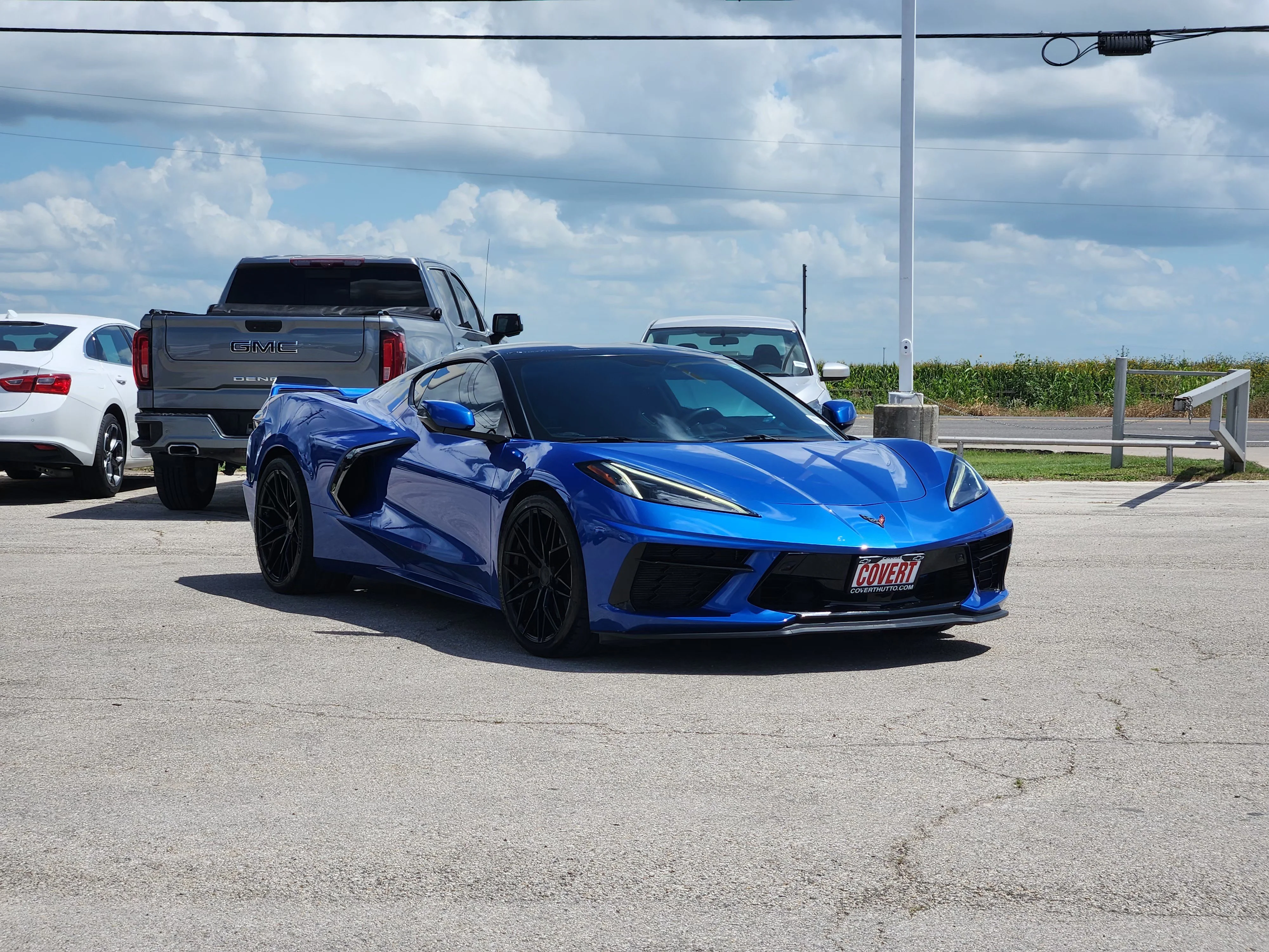 Used 2021 Elkhart Lake Blue Metallic Chevrolet Stingray 2LT image 3