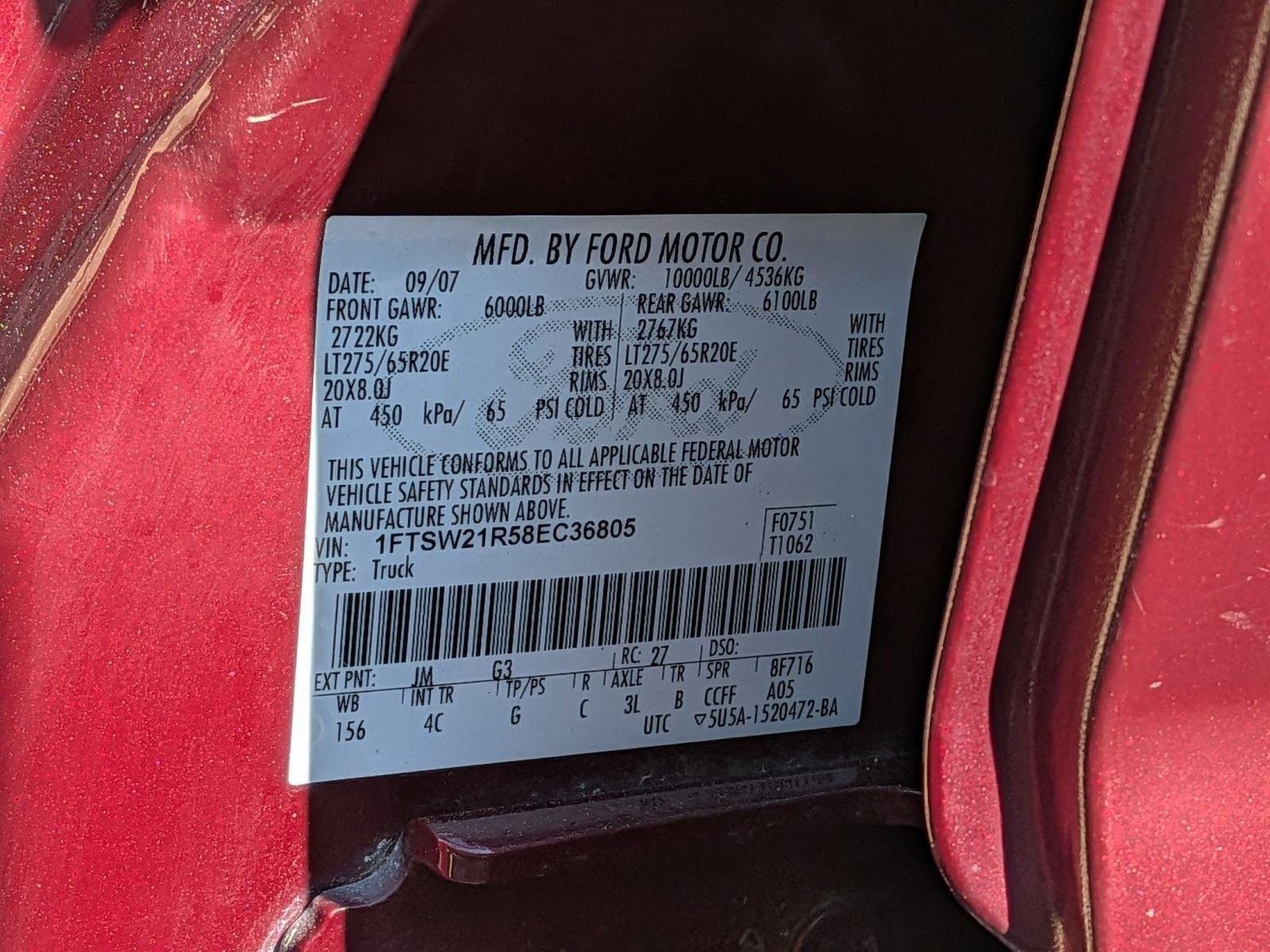 Used 2008 Red Clearcoat Ford Lariat image 38
