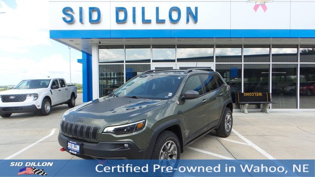 Certified Pre-Owned 2021 Jeep Cherokee Trailhawk SUV in #9F1595A